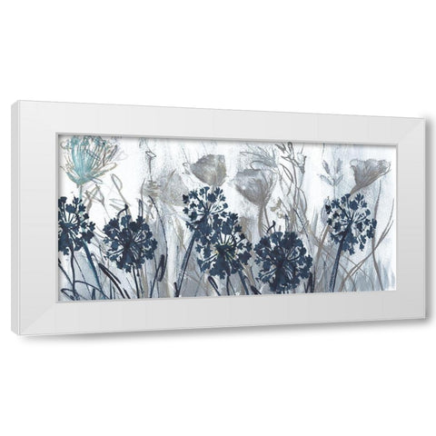 Indigo Field White Modern Wood Framed Art Print by Jill, Susan