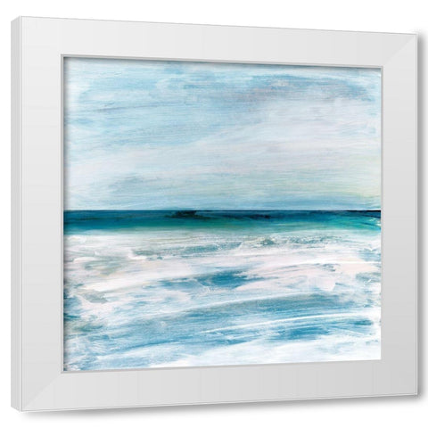 Azzurra White Modern Wood Framed Art Print by Jill, Susan