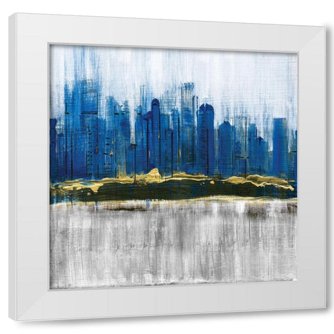 Sapphire City White Modern Wood Framed Art Print by Jill, Susan