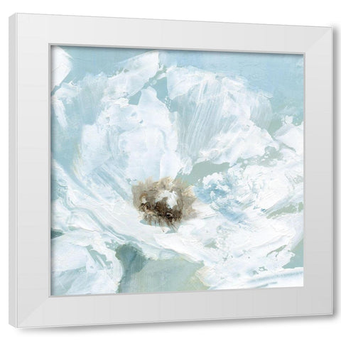 Single Poppy I White Modern Wood Framed Art Print by Nan