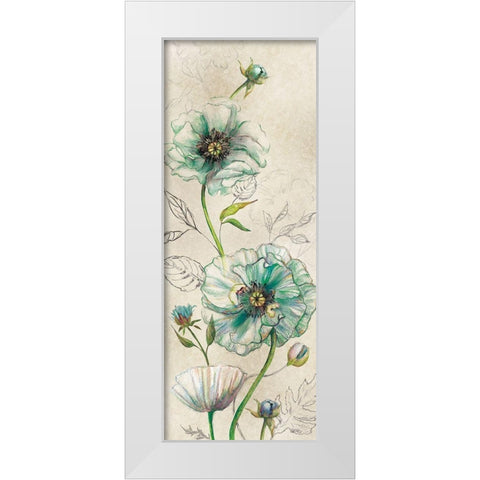 Sketches in Blue I White Modern Wood Framed Art Print by Robinson, Carol