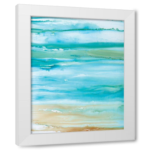 Coastal Abstract White Modern Wood Framed Art Print by Robinson, Carol