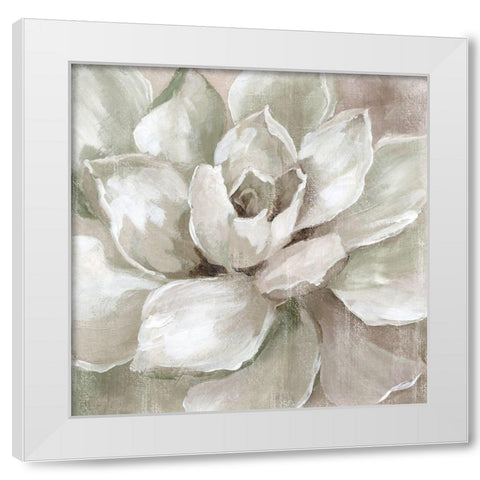 Hazy Summer Succulent White Modern Wood Framed Art Print by Nan