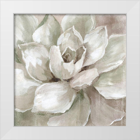 Hazy Summer Succulent White Modern Wood Framed Art Print by Nan