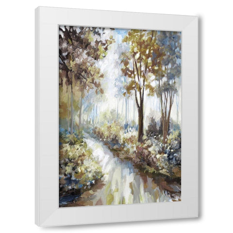 Glenwoods White Modern Wood Framed Art Print by Nan