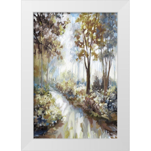 Glenwoods White Modern Wood Framed Art Print by Nan