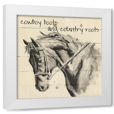 Country Roots White Modern Wood Framed Art Print by Robinson, Carol