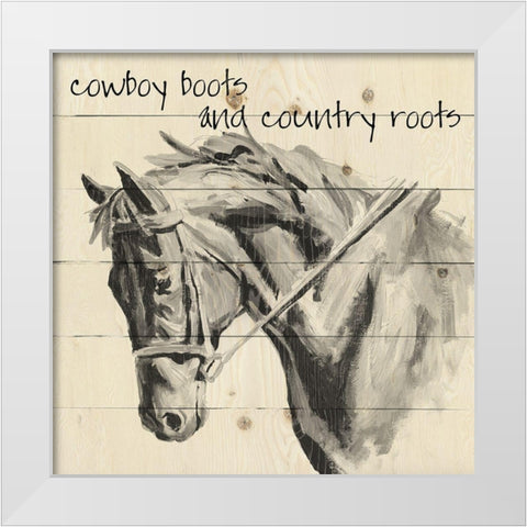 Country Roots White Modern Wood Framed Art Print by Robinson, Carol