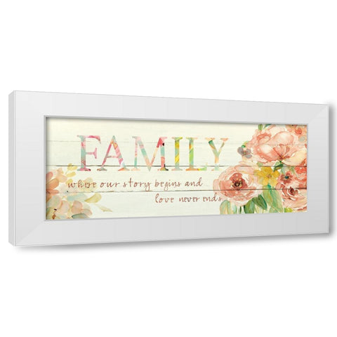 Family Where Our White Modern Wood Framed Art Print by Robinson, Carol