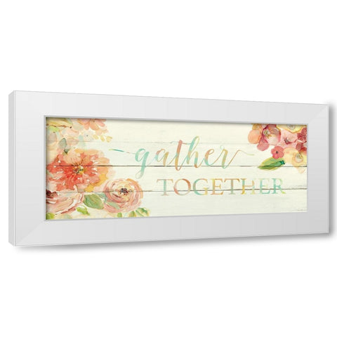 Gather Together White Modern Wood Framed Art Print by Robinson, Carol