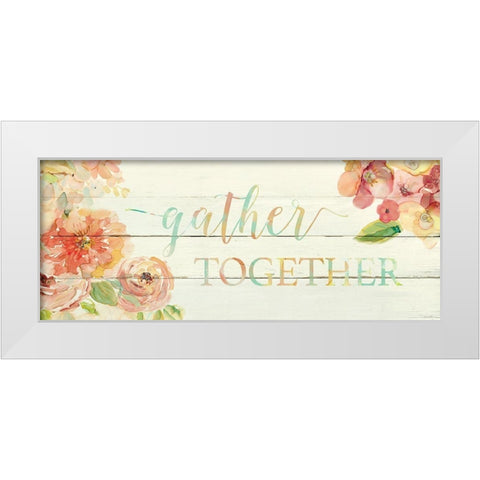 Gather Together White Modern Wood Framed Art Print by Robinson, Carol