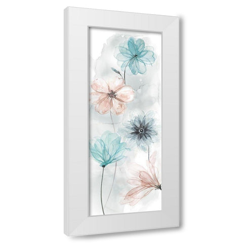 Transparent Rain White Modern Wood Framed Art Print by Robinson, Carol