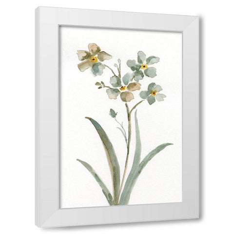 Neutral Botanical II White Modern Wood Framed Art Print by Nan