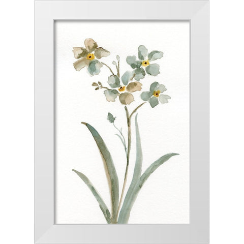 Neutral Botanical II White Modern Wood Framed Art Print by Nan