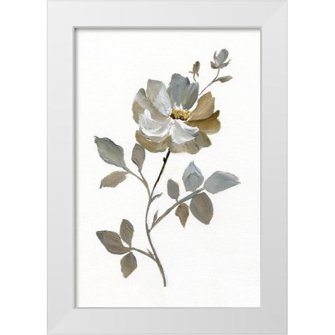 Neutral Rose I White Modern Wood Framed Art Print by Nan