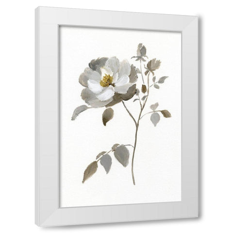 Neutral Rose II White Modern Wood Framed Art Print by Nan