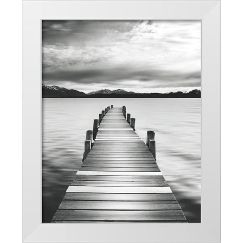 Jetty Black and White Modern Wood Framed Art Print by Delimont, Danita