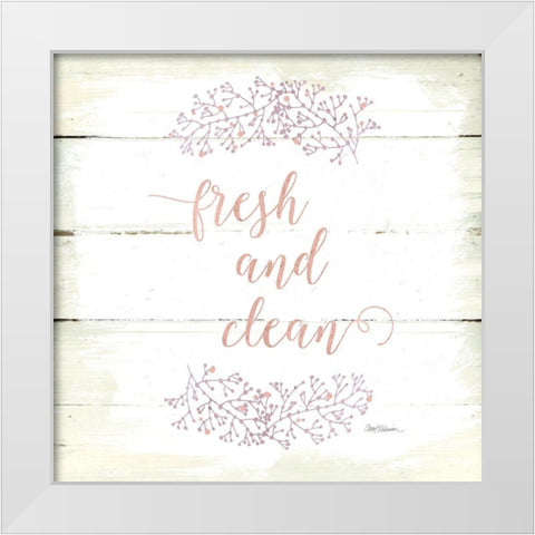 Fresh and Clean White Modern Wood Framed Art Print by Robinson, Carol