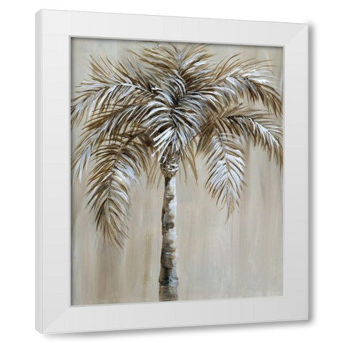 Palm Magic I White Modern Wood Framed Art Print by Nan