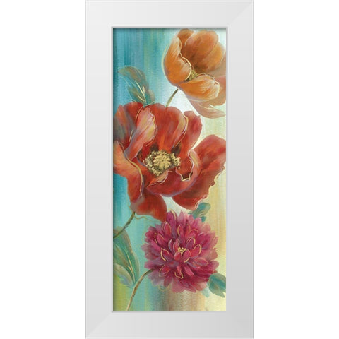 Poppy Panel Red I White Modern Wood Framed Art Print by Nan