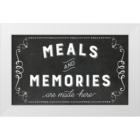 Meals and Memories White Modern Wood Framed Art Print by Murray, Amanda