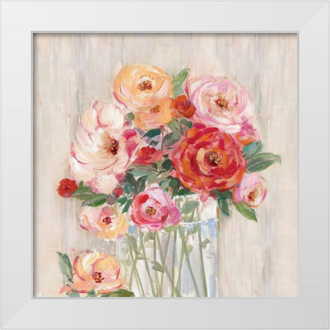 Just Peachy I White Modern Wood Framed Art Print by Swatland, Sally