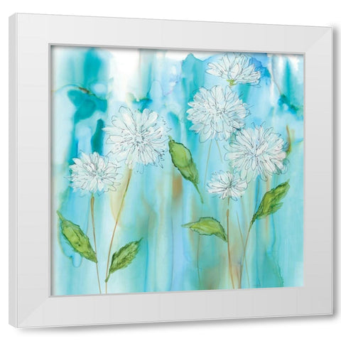 White Garden Flow White Modern Wood Framed Art Print by Robinson, Carol