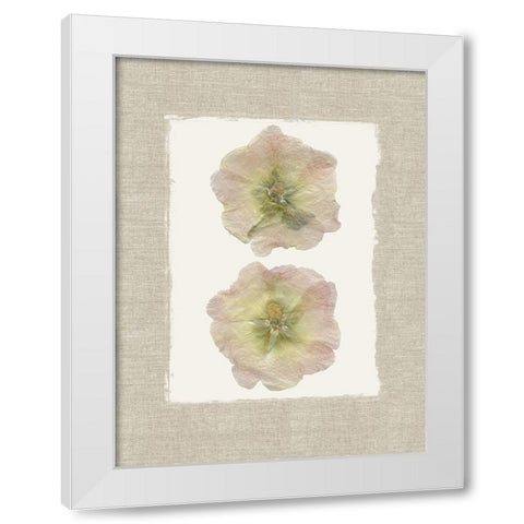 Pressed Duo White Modern Wood Framed Art Print by Robinson, Carol