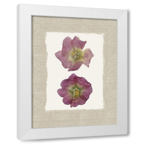 Pressed Duo White Modern Wood Framed Art Print by Robinson, Carol