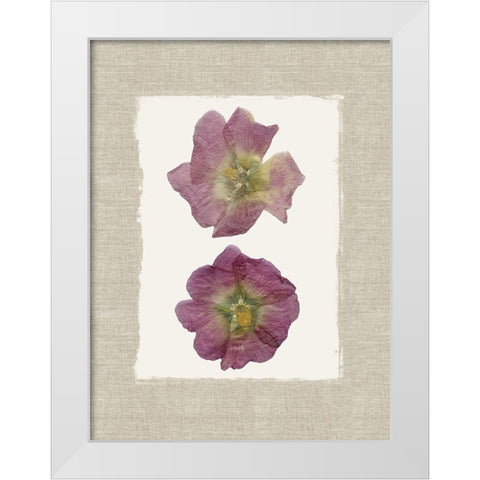 Pressed Duo White Modern Wood Framed Art Print by Robinson, Carol
