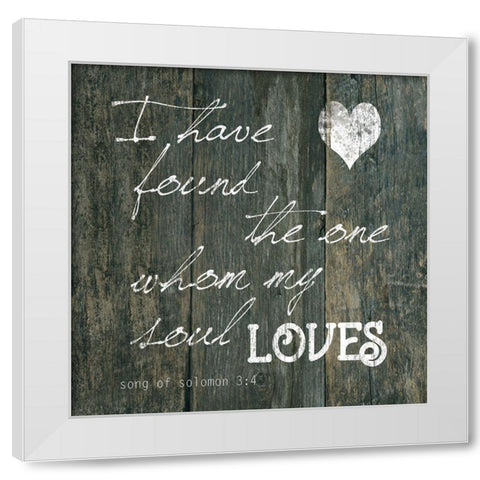 Soloman 3:4 White Modern Wood Framed Art Print by Robinson, Carol