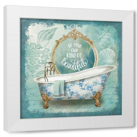 Mirror Bath II White Modern Wood Framed Art Print by Knutsen, Conrad