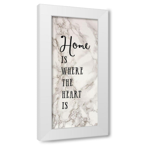 Where the Heart Is White Modern Wood Framed Art Print by Murray, Amanda
