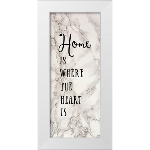 Where the Heart Is White Modern Wood Framed Art Print by Murray, Amanda