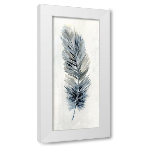 Soft Feathers II White Modern Wood Framed Art Print by Nan