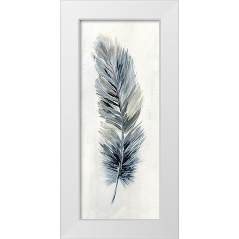 Soft Feathers II White Modern Wood Framed Art Print by Nan