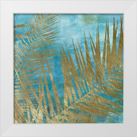 Golden Palm I White Modern Wood Framed Art Print by Craven, Katrina