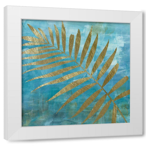 Golden Palm II White Modern Wood Framed Art Print by Craven, Katrina