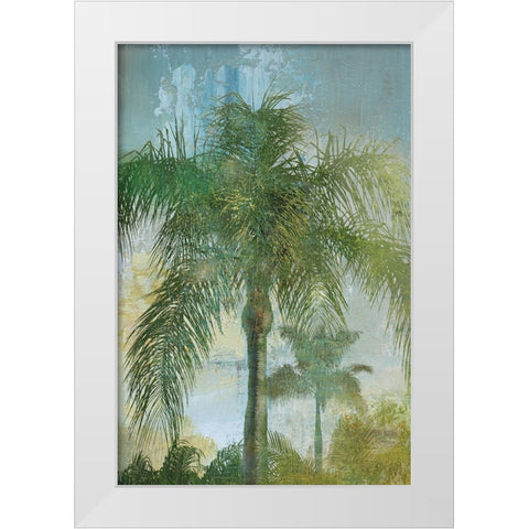 Contemporary Palm White Modern Wood Framed Art Print by Nan