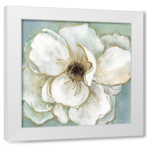 Soft Teal White Modern Wood Framed Art Print by Robinson, Carol
