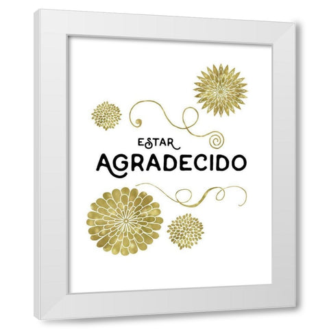Estar Agradecido White Modern Wood Framed Art Print by Murray, Amanda