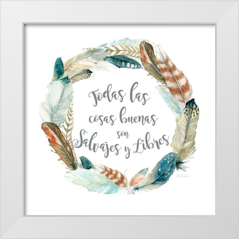 Salvajes Libres White Modern Wood Framed Art Print by Robinson, Carol