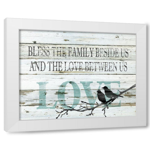 Love Between Us White Modern Wood Framed Art Print by Robinson, Carol