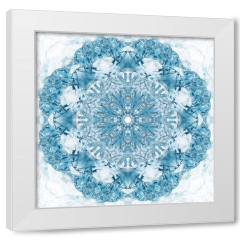 Kaleidoscope Wing White Modern Wood Framed Art Print by Nan