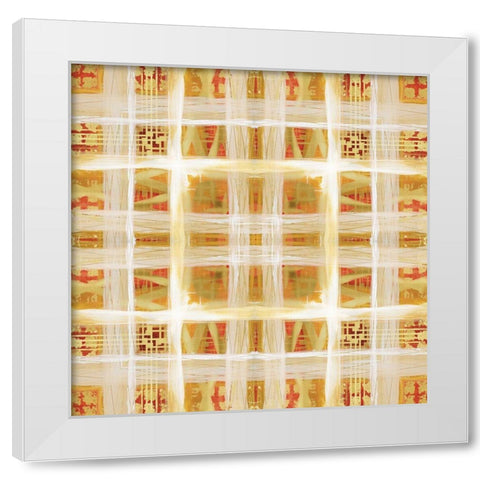 Kaleidoscope Crosshatch I White Modern Wood Framed Art Print by Nan