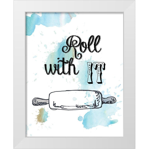 Roll With It White Modern Wood Framed Art Print by Robinson, Carol