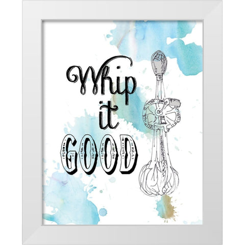 Whip it Good White Modern Wood Framed Art Print by Robinson, Carol