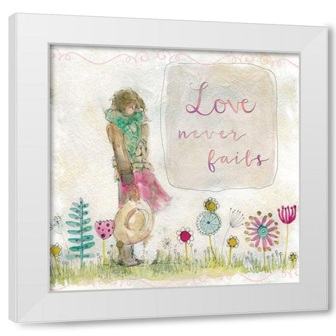 Sketchbook Love White Modern Wood Framed Art Print by Robinson, Carol