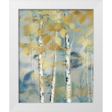 Gilded Forest Detail I White Modern Wood Framed Art Print by Nan