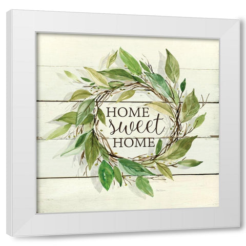 Home Sweet Home White Modern Wood Framed Art Print by Robinson, Carol
